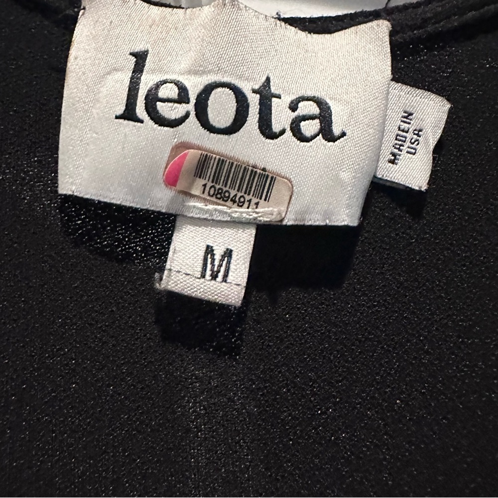 Leota Black Perfect Wrap Maxi 3/4 Sleeves Dress Medium - Picture 7 of 9